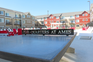 Quarters Ames outdoor ping pong table